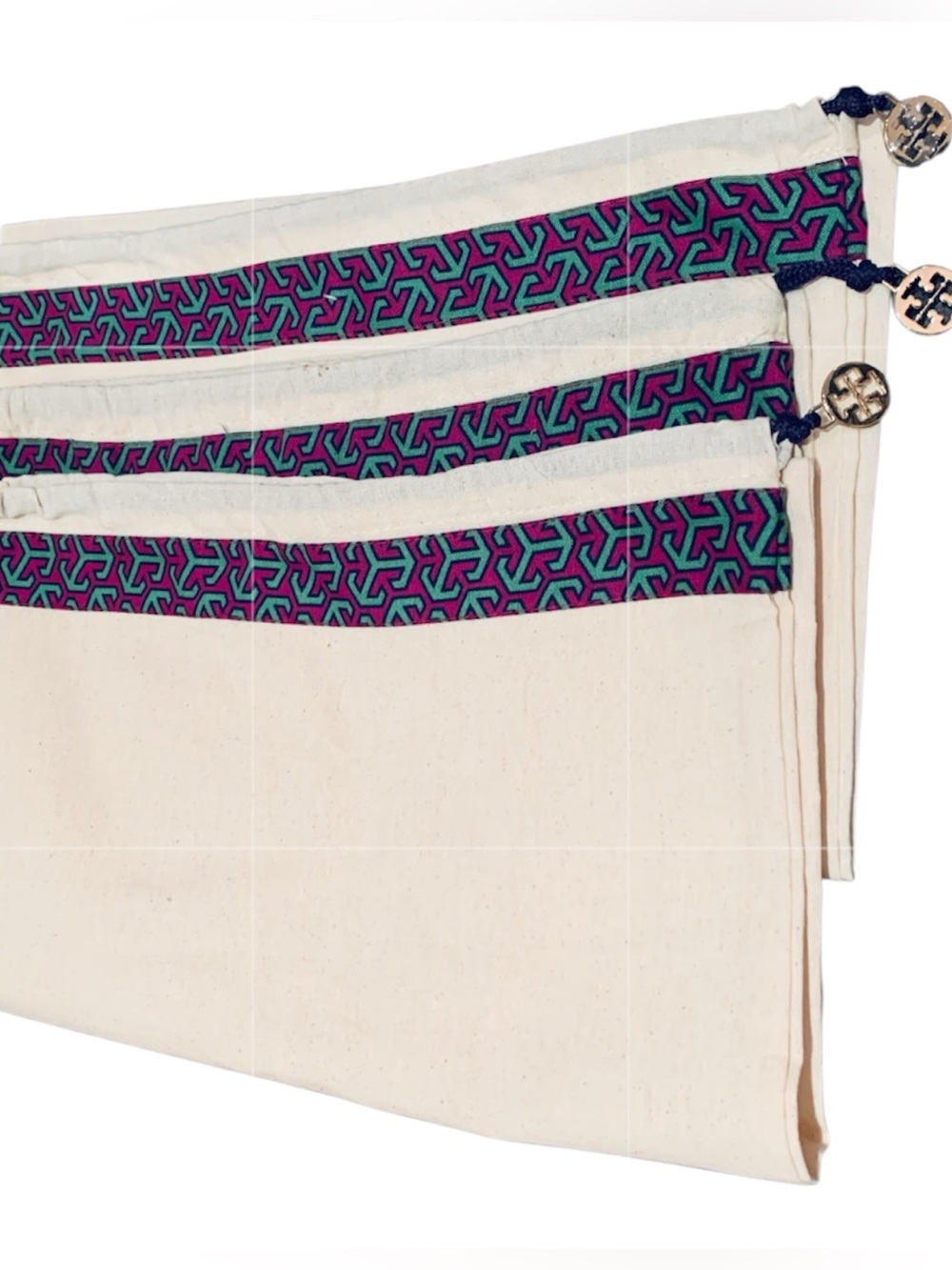 ❤️TORY BURCH❤️3 DRAWSTRING SHOE/ACCESSORY BAGS. VERY NICE SIZE!